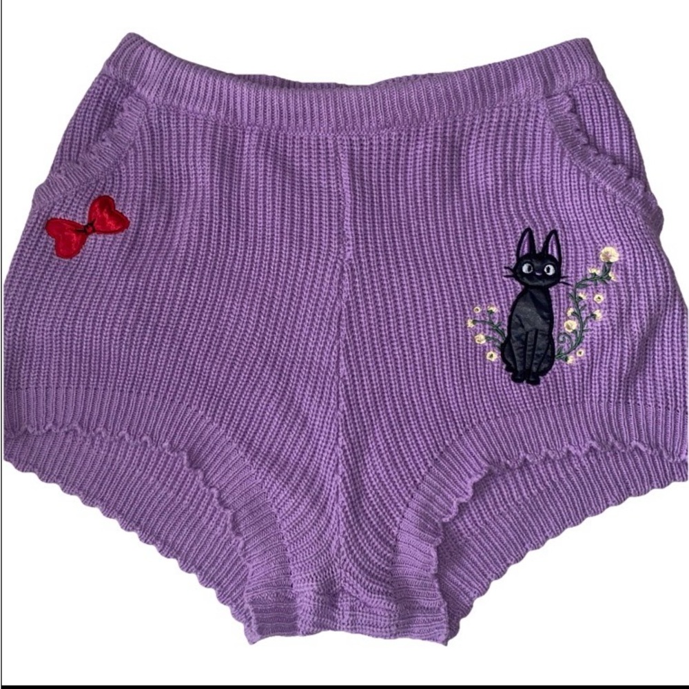 Kiki’s Delivery Service Studio Ghibli Knit Short Shorts Womens XL Whimsy New - Picture 2 of 8
